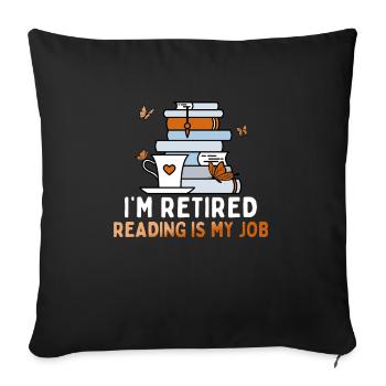 I Survived Reading Books Loves To Read Book Lover - Sofa pillowcase 17,3'' x 17,3'' (45 x 45 cm) - black - Front