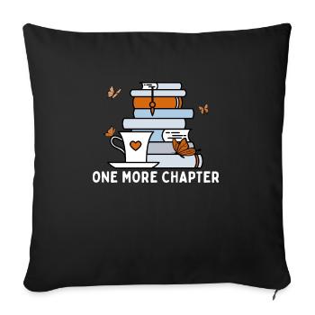 Un autre chapitre de citations de lecture amusantes - Housse de coussin décorative 45 x 45 cm - noir - Devant