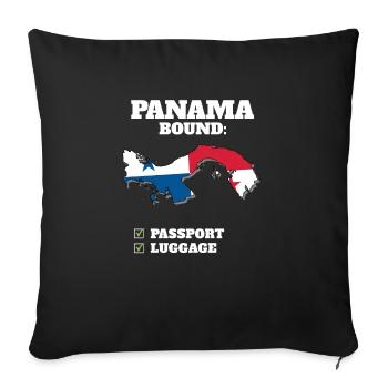 Panama Bound Country Travel Panamanian Flag - Sofakissenbezug 45 x 45 cm - Schwarz - Vorne