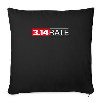 3.14Taux 134 Math Pi Jour Pi Rate Professeur de mathématiques - Housse de coussin décorative 45 x 45 cm - noir - Devant
