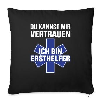 Erste Hilfe Für Ersthelfer Rettungssanitäter Sanit - Sofakissenbezug 45 x 45 cm - Schwarz - Vorne