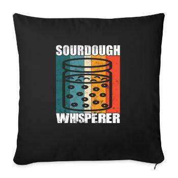 Sourdough Whisperer - Bread Baking Fans - - Sofa pillowcase 17,3'' x 17,3'' (45 x 45 cm) - black - Front