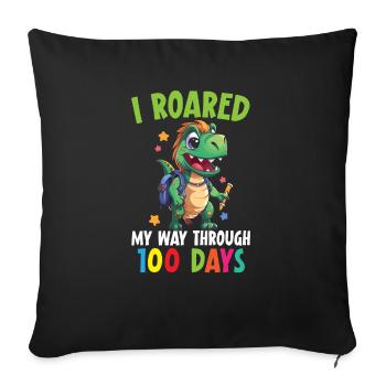 Dinosaur Teacher Paleontology Teaching Dino - Sofa pillowcase 17,3'' x 17,3'' (45 x 45 cm) - black - Front