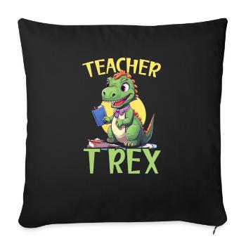 Dinosaur Teacher Paleontology Teaching Dino - Sofa pillowcase 17,3'' x 17,3'' (45 x 45 cm) - black - Front