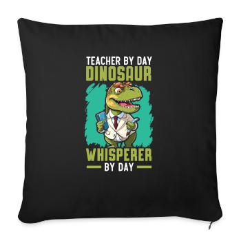 Dinosaur Teacher Paleontology Teaching Dino - Sofa pillowcase 17,3'' x 17,3'' (45 x 45 cm) - black - Front