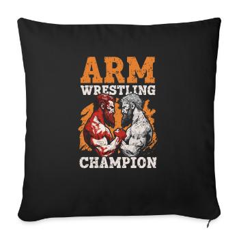 Arm Wrestling Trainer Arm Wrestler Wrist Wrestler - Sofa pillowcase 17,3'' x 17,3'' (45 x 45 cm) - black - Front