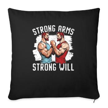 Arm Wrestling Trainer Arm Wrestler Wrist Wrestler - Housse de coussin décorative 45 x 45 cm - noir - Devant