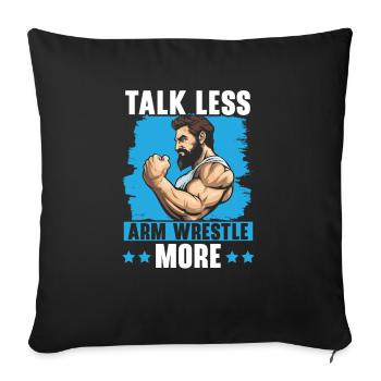 Arm Wrestling Trainer Arm Wrestler Wrist Wrestler - Housse de coussin décorative 45 x 45 cm - noir - Devant