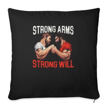 Arm Wrestling Trainer Arm Wrestler Wrist Wrestler - Housse de coussin décorative 45 x 45 cm - noir - Devant