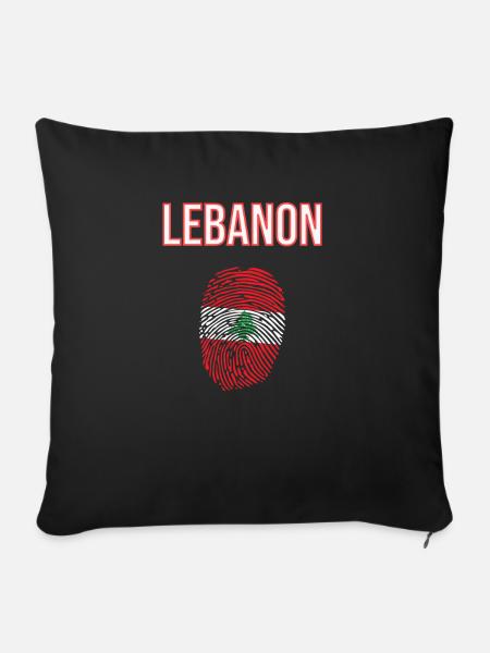 Libanon - Sofakissenbezug 45 x 45 cm - Schwarz