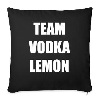 Mallorca Party Crew Team Vodka Lemon - Sofakissenbezug 45 x 45 cm - Schwarz - Vorne
