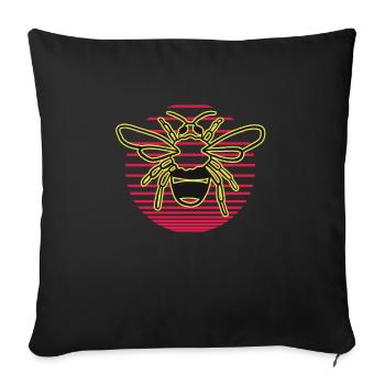 Bee for beekeepers and beekeepers - Sofa pillowcase 17,3'' x 17,3'' (45 x 45 cm) - black - Front