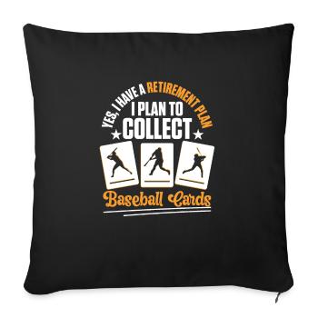 Collectionneur Trader Funny Men I Plan To Collect Baseb - Housse de coussin décorative 45 x 45 cm - noir - Devant