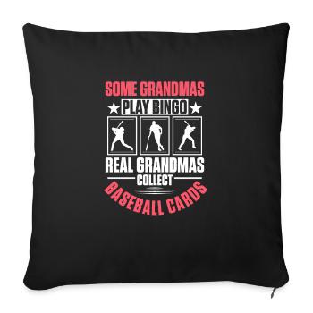 Collectionneur Commerçant Grand-mère Grands-mères Collect Base - Housse de coussin décorative 45 x 45 cm - noir - Devant