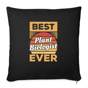 Vintage Best Plant Biologist Ever Botany - Sofa pillowcase 17,3'' x 17,3'' (45 x 45 cm) - black - Front