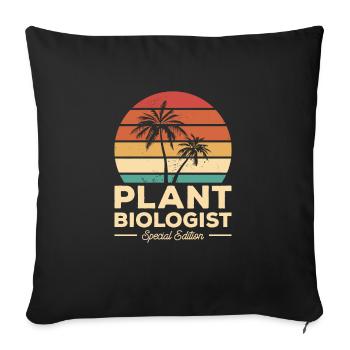 Vintage Plant Biologist Special Edition Botany - Sofa pillowcase 17,3'' x 17,3'' (45 x 45 cm) - black - Front