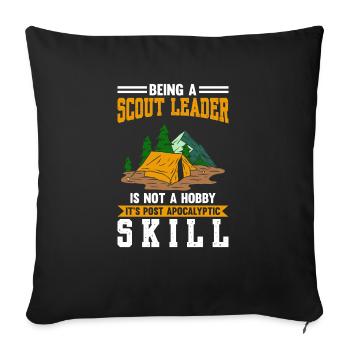 Scout Leader Is Not A Hobby - Sofa pillowcase 17,3'' x 17,3'' (45 x 45 cm) - black - Front