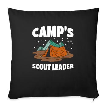 Camp's Scout Leader - Sofa pillowcase 17,3'' x 17,3'' (45 x 45 cm) - black - Front