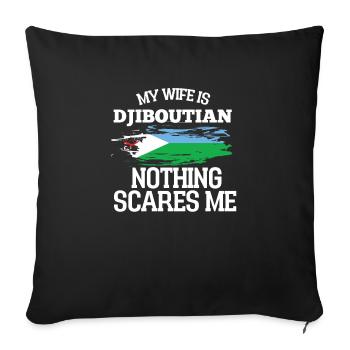 Djibouti Wife - Sofa pillowcase 17,3'' x 17,3'' (45 x 45 cm) - black - Front
