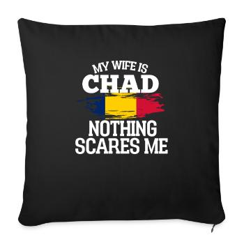 Chad Wife - Sofa pillowcase 17,3'' x 17,3'' (45 x 45 cm) - black - Front