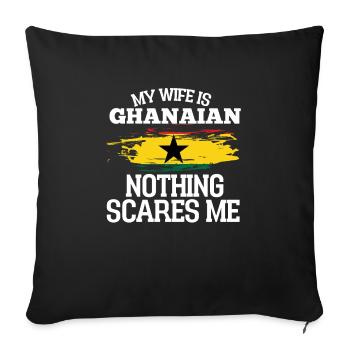 Ghana Épouse - Housse de coussin décorative 45 x 45 cm - noir - Devant