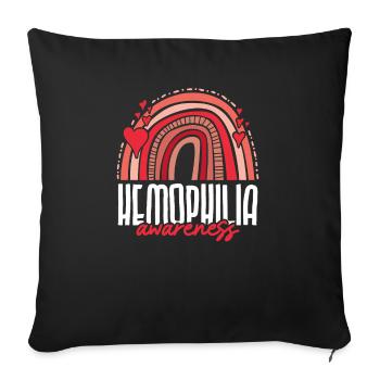 Hemophilie Warrior Disorder Sensibilisation à l’hémophilie - Housse de coussin décorative 45 x 45 cm - noir - Devant