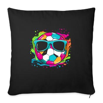 Soccer Player Cool Athlete Sports Football Game - Sofa pillowcase 17,3'' x 17,3'' (45 x 45 cm) - black - Front
