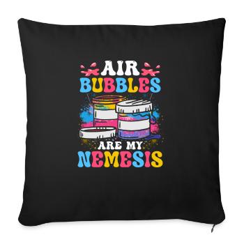 Cool Artist Art Acrylic Painting Casting Color - Sofa pillowcase 17,3'' x 17,3'' (45 x 45 cm) - black - Front