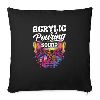 Cool Artist Art Acrylic Painter Casting Color - Sofa pillowcase 17,3'' x 17,3'' (45 x 45 cm) - black - Front