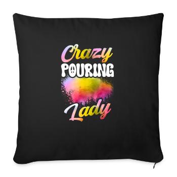Cool Artist Art Acrylic Painting Casting Color - Sofa pillowcase 17,3'' x 17,3'' (45 x 45 cm) - black - Front