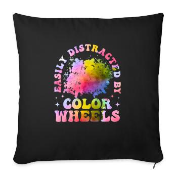 Cool Artist Art Acrylic Painter Casting Color - Sofa pillowcase 17,3'' x 17,3'' (45 x 45 cm) - black - Front
