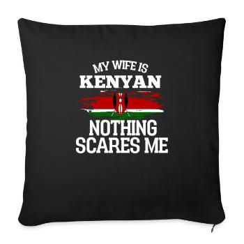 Kenya - Housse de coussin décorative 45 x 45 cm - noir - Devant