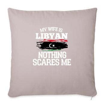 Libia Épouse - Housse de coussin décorative 45 x 45 cm - taupe clair - Devant