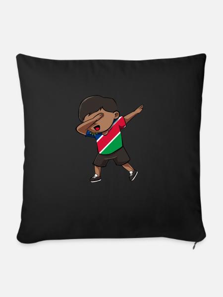 Namibia - Sofakissenbezug 45 x 45 cm - Schwarz