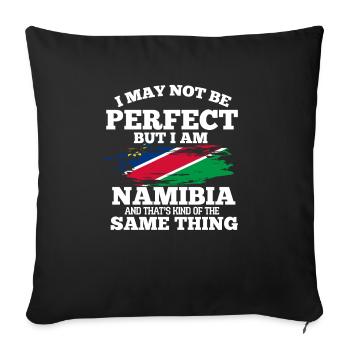 Namibia - Sofa pillowcase 17,3'' x 17,3'' (45 x 45 cm) - black - Front
