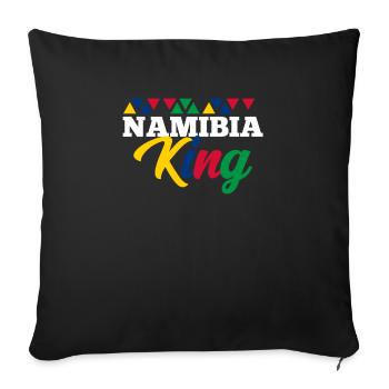 Namibia - Sofa pillowcase 17,3'' x 17,3'' (45 x 45 cm) - black - Front