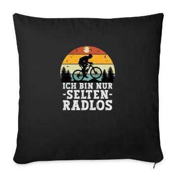 Selten Radlos Fahrrad MTB Radsport Mountainbike - Sofa pillowcase 17,3'' x 17,3'' (45 x 45 cm) - black - Front