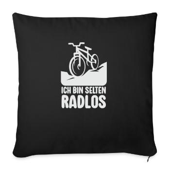 Selten Radlos Fahrrad MTB Radsport Mountainbike - Sofa pillowcase 17,3'' x 17,3'' (45 x 45 cm) - black - Front