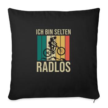 Selten Radlos Fahrrad MTB Radsport Mountainbike - Sofa pillowcase 17,3'' x 17,3'' (45 x 45 cm) - black - Front