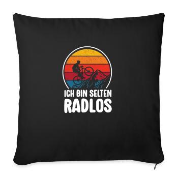 Selten Radlos Fahrrad MTB Radsport Mountainbike - Sofa pillowcase 17,3'' x 17,3'' (45 x 45 cm) - black - Front