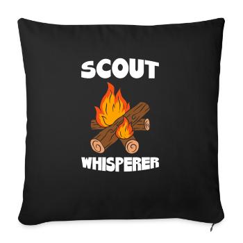 Scout Whisperer Scout Leader - Sofa pillowcase 17,3'' x 17,3'' (45 x 45 cm) - black - Front