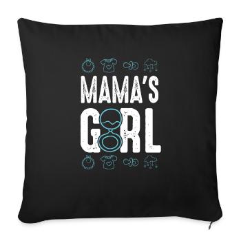 La fille de maman - Housse de coussin décorative 45 x 45 cm - noir - Devant