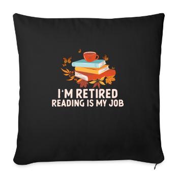 I Survived Reading Books Loves To Read Book Lover - Sofa pillowcase 17,3'' x 17,3'' (45 x 45 cm) - black - Front