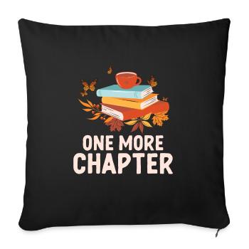 Un autre chapitre de citations de lecture amusantes - Housse de coussin décorative 45 x 45 cm - noir - Devant