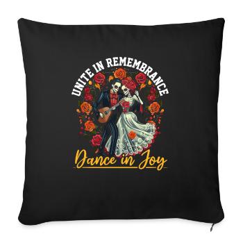 Dia De Los Muertos Sugar Skull Mexican Holiday - Sofa pillowcase 17,3'' x 17,3'' (45 x 45 cm) - black - Front