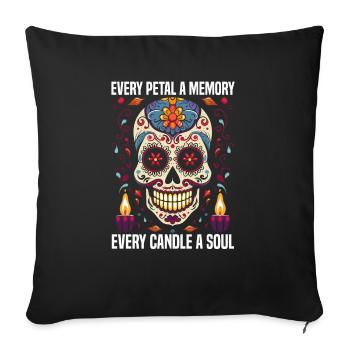 Dia De Los Muertos Sugar Skull Mexikanischer Feiertag - Sofakissenbezug 45 x 45 cm - Schwarz - Vorne