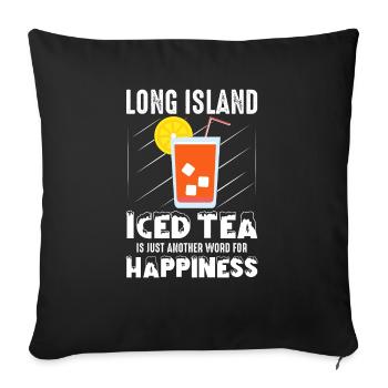 Le thé glacé de Long Island n’est qu’un autre mot pour Happ - Housse de coussin décorative 45 x 45 cm - noir - Devant