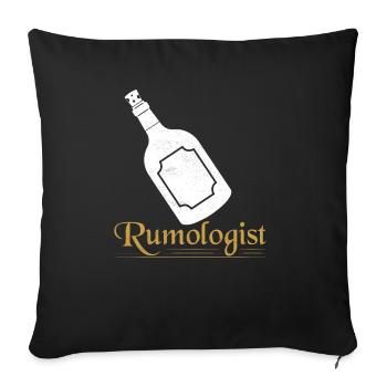 Rumologist Rum Caribbean Alcohol - Sofa pillowcase 17,3'' x 17,3'' (45 x 45 cm) - black - Front