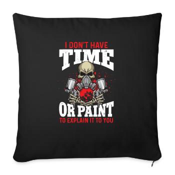 Body Painter Car Painter Painter - Housse de coussin décorative 45 x 45 cm - noir - Devant