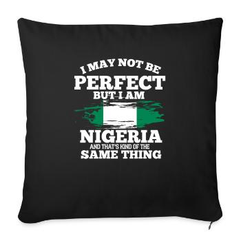Nigéria - Housse de coussin décorative 45 x 45 cm - noir - Devant